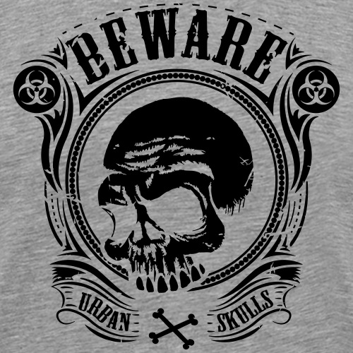 Vorsicht Stadt Knochen, Piraten, Skulls, des (neg) - Männer Premium T-Shirt
