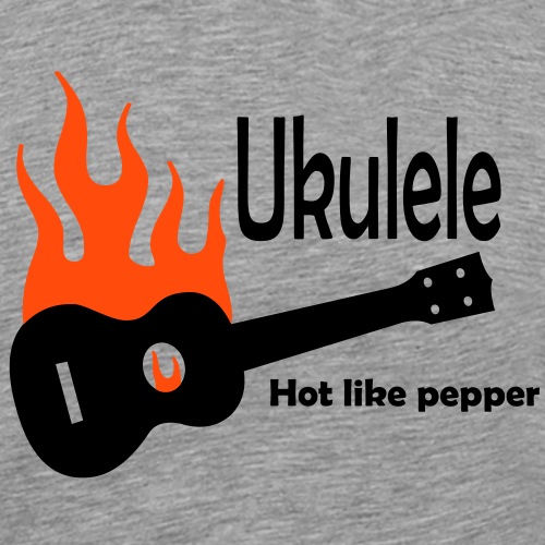 Ukulele Burning like pepper - Männer Premium T-Shirt