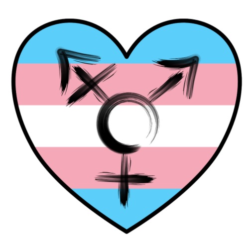 Herz mit Fahne - Transsexualität - Männer Premium T-Shirt