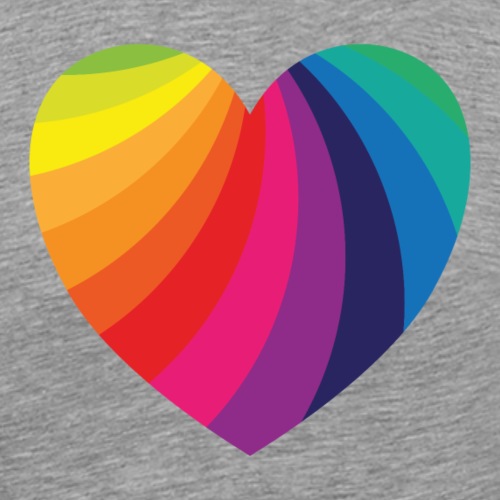 Regenbogen Herz (gedrehte Streifen) - Männer Premium T-Shirt