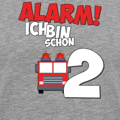 Feuerwehrauto 2. Geburtstag Jungen 2 Jahre - Männer Premium T-Shirt