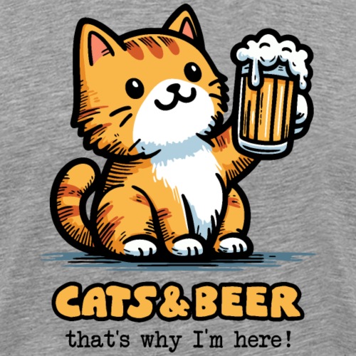 Cats and beer 2 - Men's Premium T-Shirt