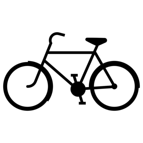 Zwarte fiets - Mannen Premium T-shirt