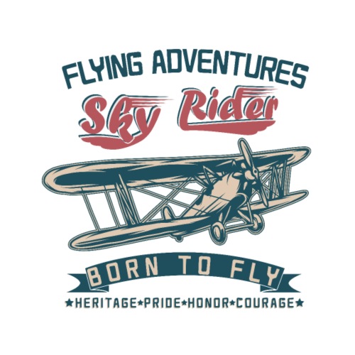 Flying Adventures - Born to Fly - Premium T-skjorte for menn