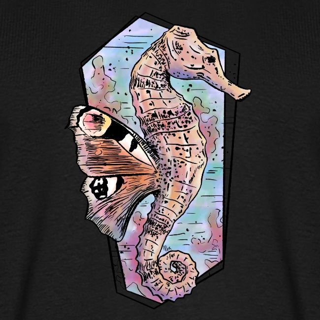 Fantasie-Seepferdchen in Wasserfarben