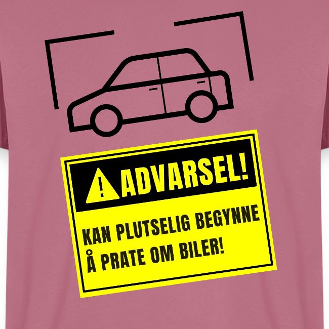 Advarsel - Kan plutselig begynne å prate om biler!