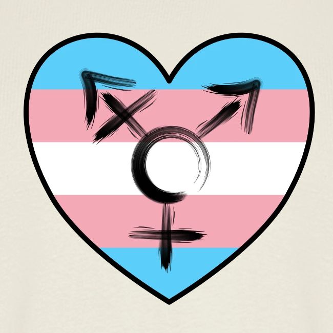 Herz mit Fahne - Transsexualität