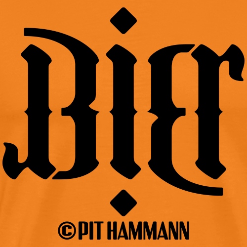 Ambigramm Bier 01 Pit Hammann - Männer Premium T-Shirt