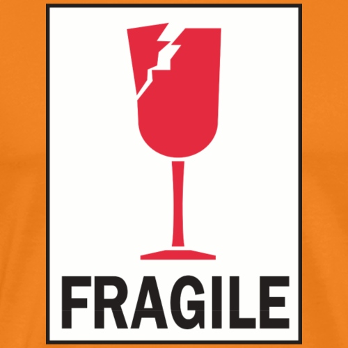 Fragile, Zerbrechlich, Vorsichtig glas - Männer Premium T-Shirt