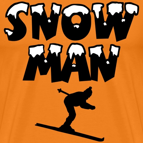 Snowman Ski Skifahren Skifahrer - Männer Premium T-Shirt