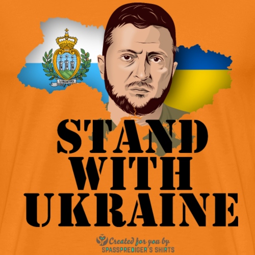 San Marino Stand with Ukraine - Männer Premium T-Shirt
