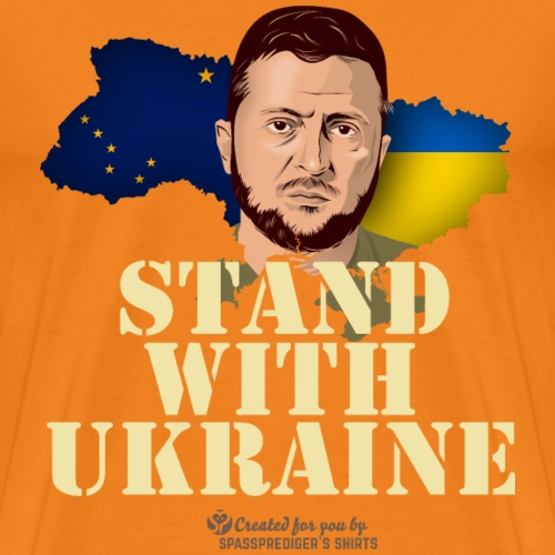 Ukraine Alaska Stand with Ukraine - Männer Premium T-Shirt
