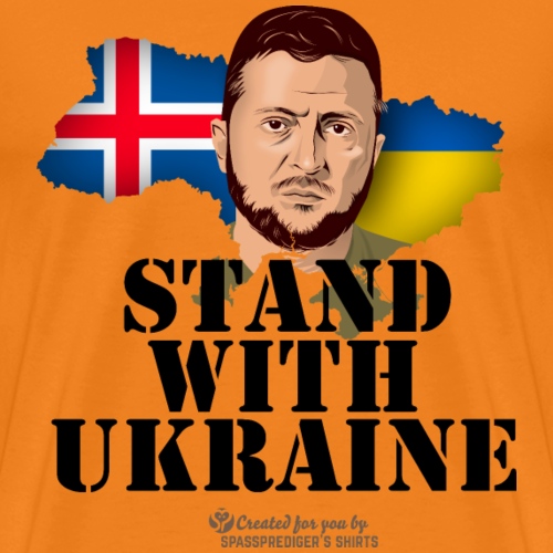 Island Stand with Ukraine - Männer Premium T-Shirt