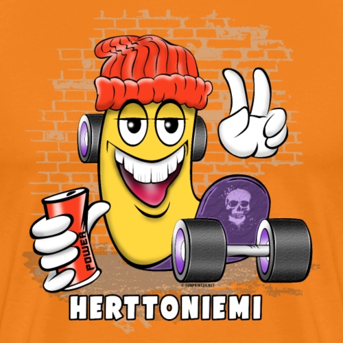 HERTTONIEMI SKATE 1 - Skateboard Helsinki - Miesten premium t-paita