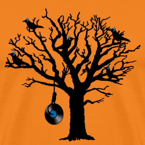 Musical Birds in Tree 2 blau Hangman Vinyl - Männer Premium T-Shirt