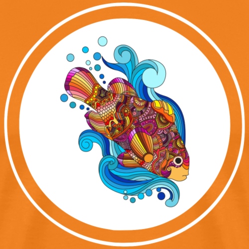 Bunter Fisch in Kreis - Männer Premium T-Shirt