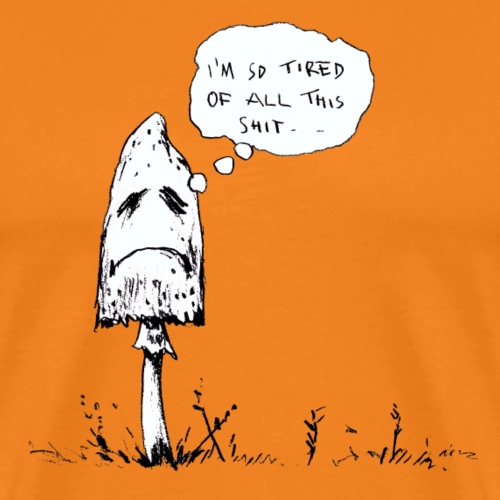depressiver Pilz / fungi fun - Männer Premium T-Shirt