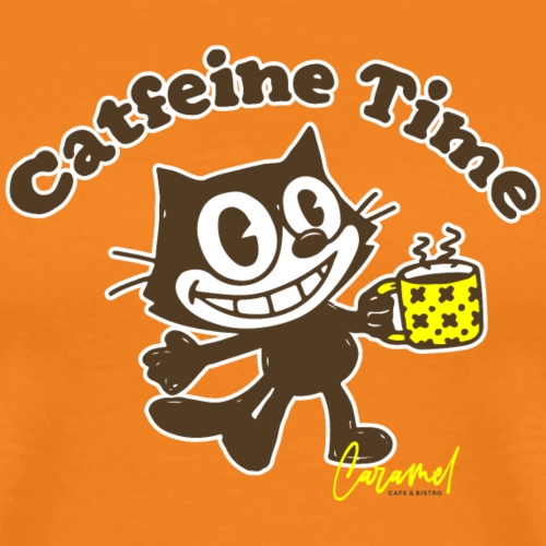 Catfeine Time - Männer Premium T-Shirt