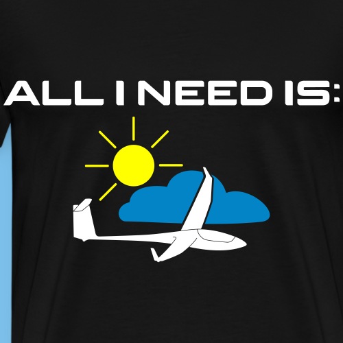 Alles was ich brauche! Segelflieger Segelflugzeug - Männer Premium T-Shirt