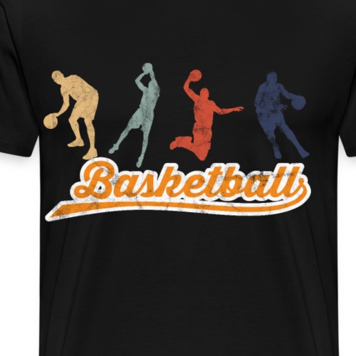 Basketball Retro 4 Basketballer Geschenkidee - Männer Premium T-Shirt