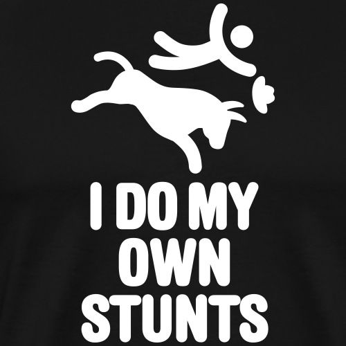 Funny Rodeo Riders, ik doe mijn eigen stunts, Cowboy - Mannen Premium T-shirt