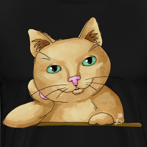 Eigenwijze kat - Mannen Premium T-shirt