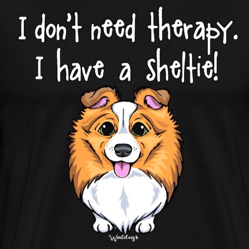 Sheltie Dog Therapy 2 - Men's Premium T-Shirt