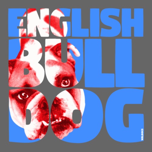 English Bulldog Blue - T-shirt Premium Homme