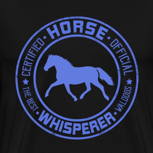 Horse Whisperer Blue - Miesten premium t-paita