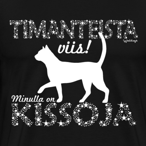 Kissoja Dimanig - Miesten premium t-paita