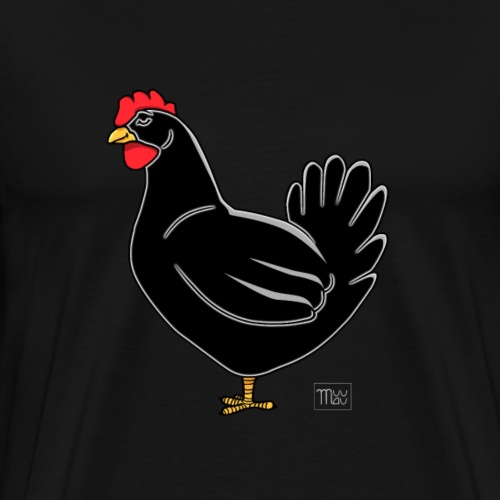 Black Chicken - Miesten premium t-paita