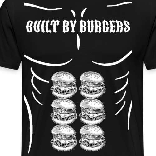 Built By Burgers White - Premium-T-shirt herr