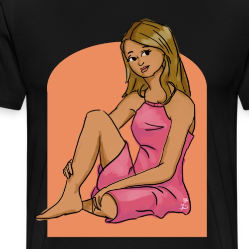 Dromend meisje - Mannen Premium T-shirt