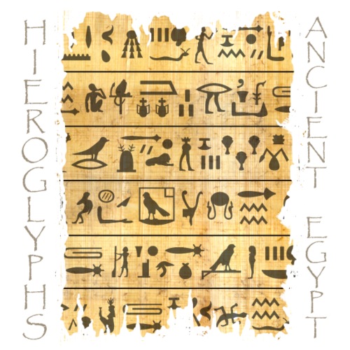 Ausgerissener Papyri mit Hieroglyphen - Männer Premium T-Shirt