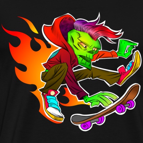 Skater Cartoon Design - Männer Premium T-Shirt