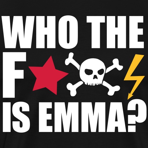 who the fuck is emma? MDMA Ecstasy Techno Sprüche - Männer Premium T-Shirt