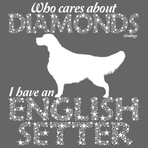 English Setter Diamonds - Miesten premium t-paita
