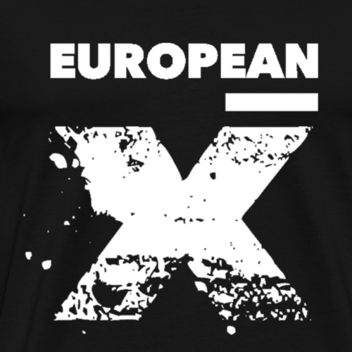 European X / White Logo - Mannen Premium T-shirt