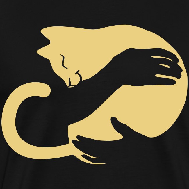 cat hug - Männer Premium T-Shirt