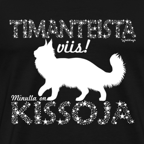 Kissoja Dimangi - Miesten premium t-paita