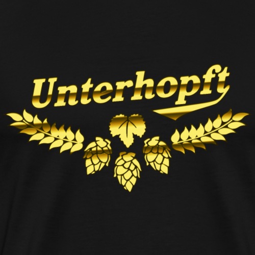 Unterhopft Gold Original Bier Design - Männer Premium T-Shirt