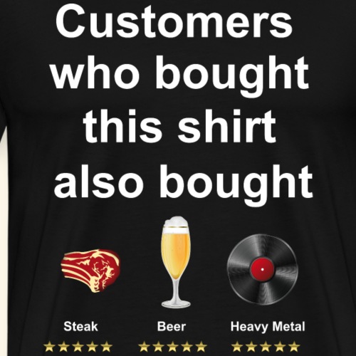 Steak, Beer & Heavy Metal Web Shop Design - Männer Premium T-Shirt