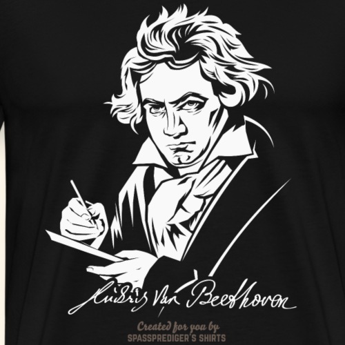 Beethoven Porträt mit Unterschrift - Männer Premium T-Shirt