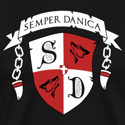 SD logo - hvide lænker - Herre premium T-shirt