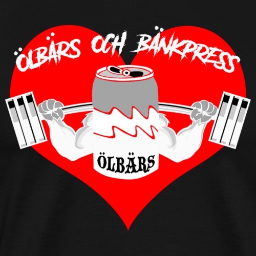 Ölbärs & Bänkpress Red - Premium-T-shirt herr