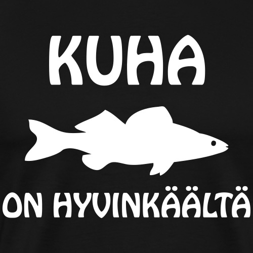 KUHA ON HYVINKÄÄLTÄ - Miesten premium t-paita