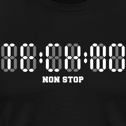 Techno Non Stop Digital Uhr - all night all day - Männer Premium T-Shirt
