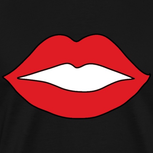 Rote Lippen Mund - Männer Premium T-Shirt