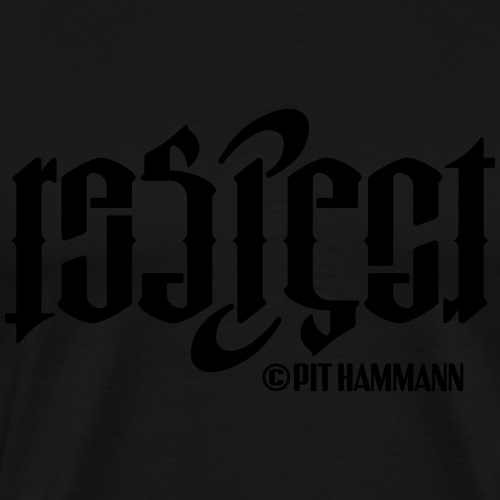 Ambigramm Respect 01 Pit Hammann - Männer Premium T-Shirt