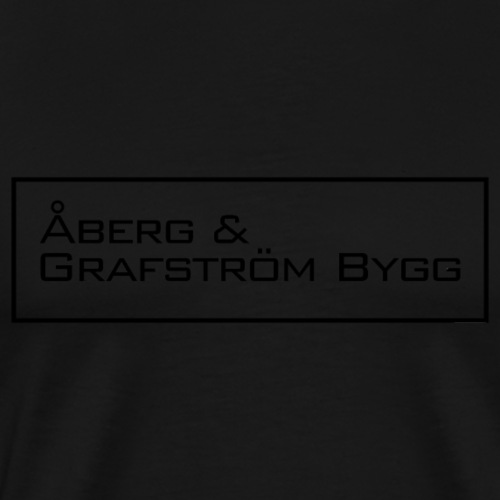 ubbyggaberg path utan tel svart text - Premium-T-shirt herr